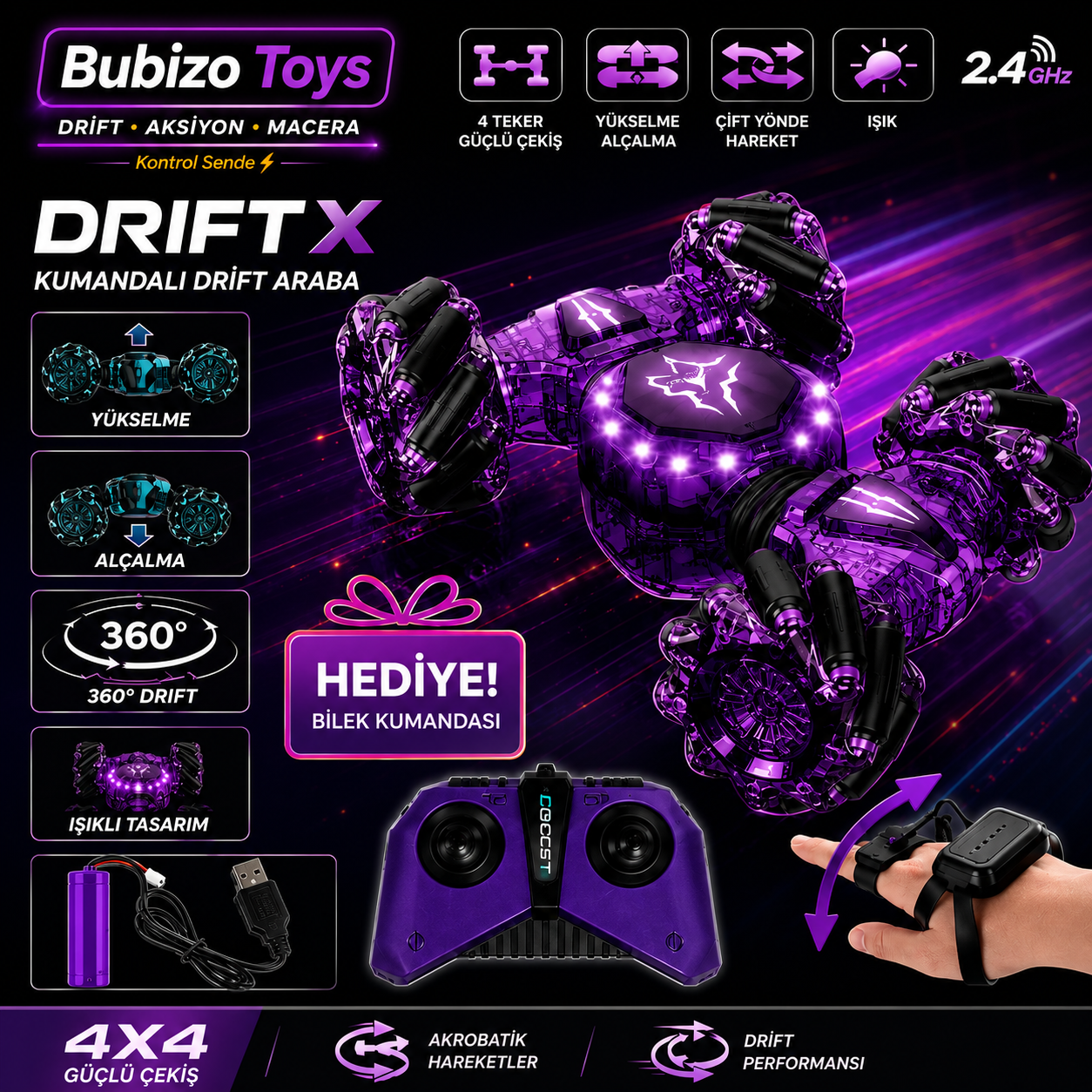 Kumandalı Drift Araba